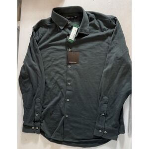 NWT Dstrct & Row Men's Sz L Bayford Pique Shirt Green NEW